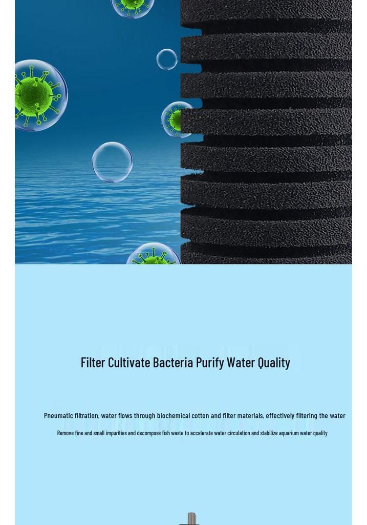 Wall-Mounted Biochemical Fish Tank Filter with Water Sprite, Siphon, and Bio-Balls