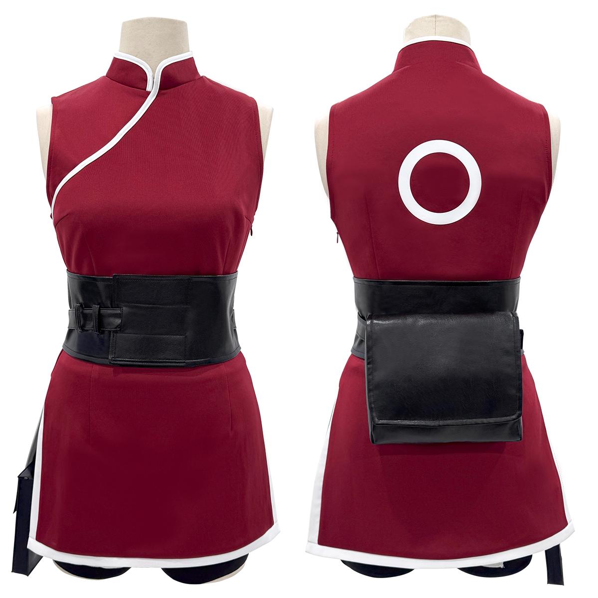 

HOLOUN Аниме Харуно Сакура Косплей Костюм Топ Шорты Подсумок Хэллоуин Рождественский Подарок Косплей Конвенция XXL