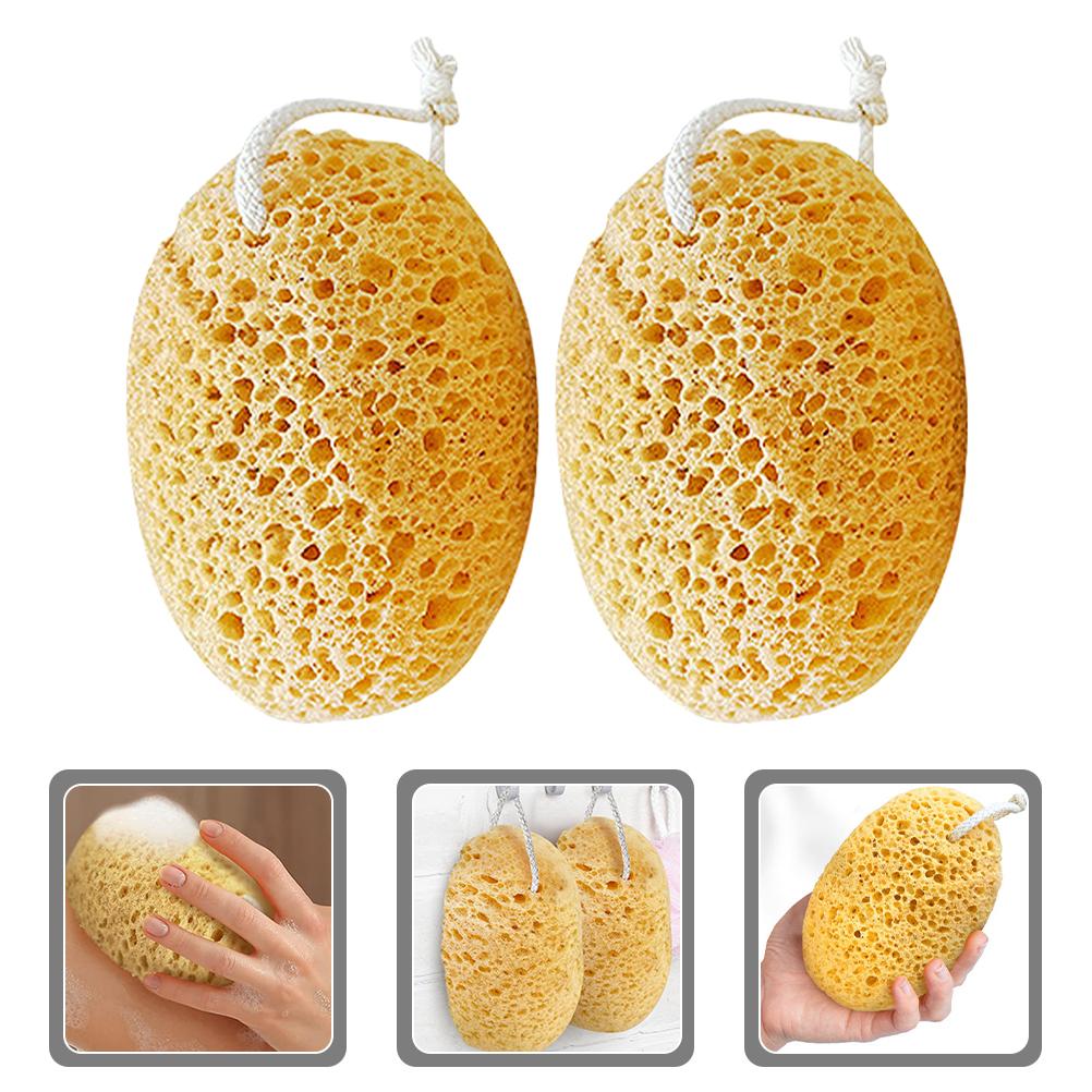 2 Pcs Baby Bath Tub Sponge Towel for Shower Kids Polyurethane Bathing Loofahs Child Scrubber