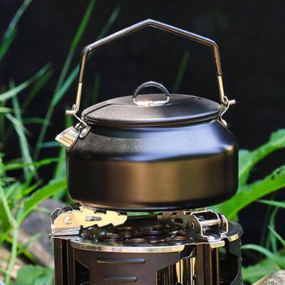 Tetera de agua para acampar de 1L, tetera hirviendo, olla para cocinar, tetera de té de acero inoxidable para