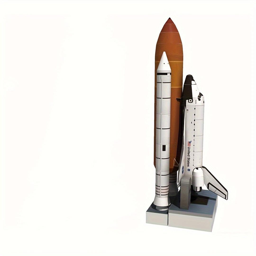 

Бумажная модель, 1: 150 космический челнок, аэрокосмическая ракета ручной работы, игрушка «сделай сам», отличный подарок на Рождество, Хэллоуин, День благодарения, новогодний подарок белый