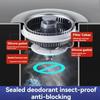 Stainless Steel Kitchen Sink Filter - Anti Clogging, Easy To Clean, Leak Proof 3.5-inch Drain Pipe