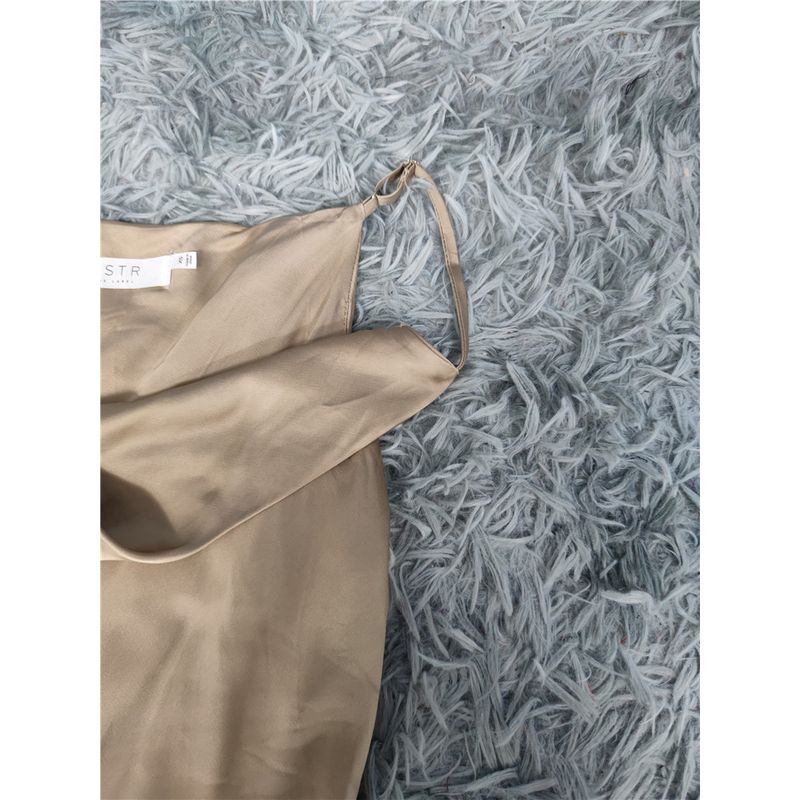 French Style Camisole Pile Style Swing Collar Tight Super Figure Skinny Sheath Split Long Leg Dress Dress