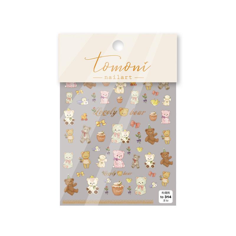 

Gemibears Наклейка для ногтей Клей 5D Наклейка для ногтей DIY Креативное украшение tomoni 314