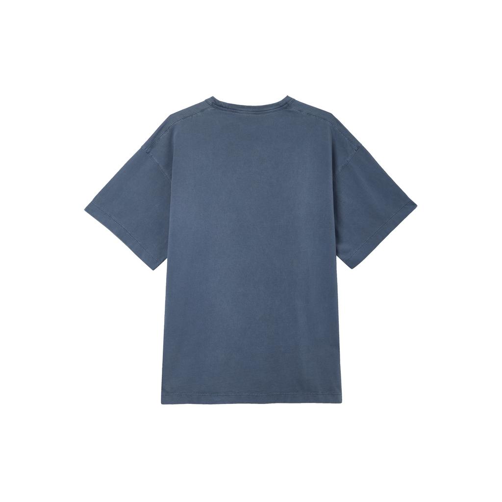 Under Armour Design de Bordado Dopamina Cor Sólida Casual Gola Redonda Manga Curta Ombro Caído Camiseta Masculina Camisetas Azul 1387993-044