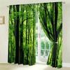 2 Pcs of Jungle Branch Natural Landscape Printed Curtains, Pole Bag Curtains 42*84, Home Decoration, Room Decoration