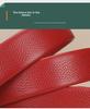 Мужской ремень с автоматической пряжкой красного цвета — стильный, универсальный, самый продаваемый