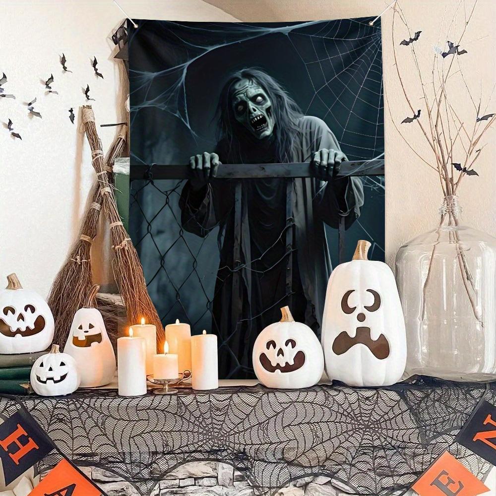 One Halloween horror party banner made of polyester, featuring terrifying zombie designs, for both indoor and outdoor decoration