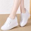 Brand Women's White Wedge Sneakers - Breathable, Versatile, Casual Sports Shoes for Spring & Autumn. Perfect for Students.