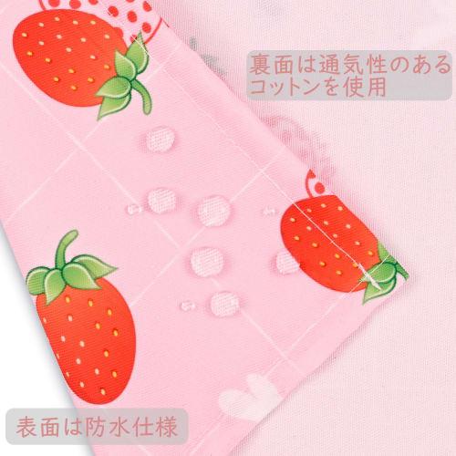 Athbavib Kids' Apron, Strawberry Pink, with Triangle Scarf and Pockets, Adjustable, 50*60cm, Waterproof Cotton, Easy Care, for Boys and Girls, Kinderg