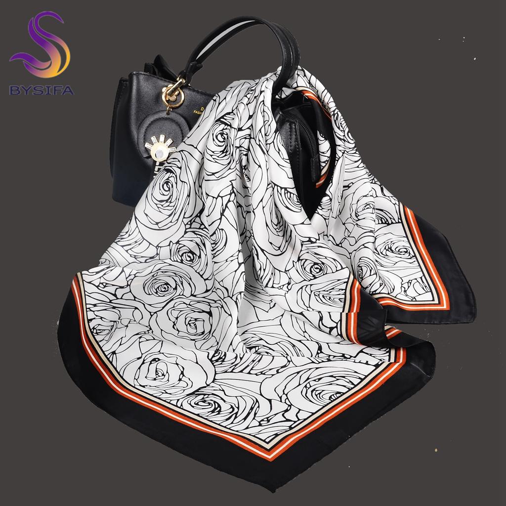 Yellow Blue Women Silk Scarf Accessory 70*70cm Fashion Girls Pattern Winter Scarves Bufand Spring Fall Square Head Scarf