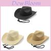 Western Cowboy Hat With Wide Brim For Outdoor Sun Protection Casual Wear Men Women