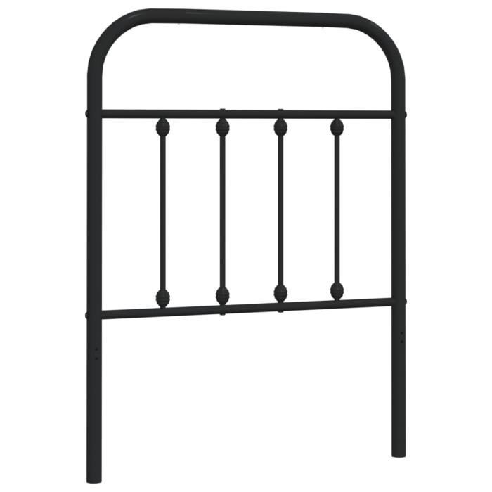 VidaXL Black Metal Headboard 75 Cm 352604
