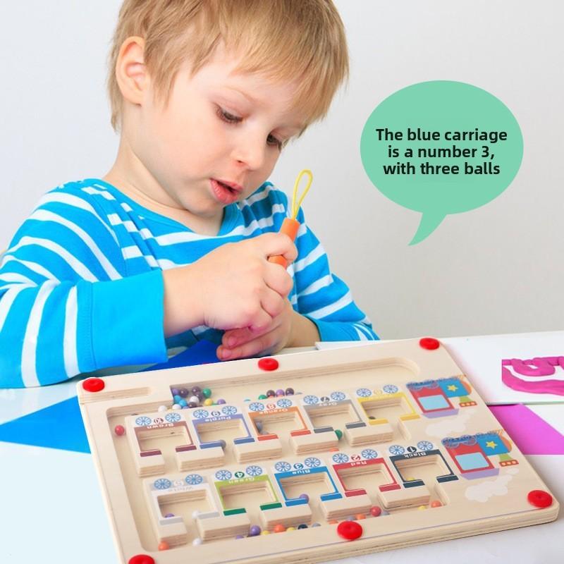 Color Sorting Wooden Classification Puzzle Kids Educational Parent Child Play