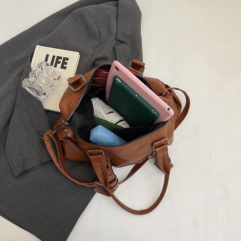 PU Leather Underarm Bag Retro Crossbody Bag with Adjustable Strap Tote Bags for Women