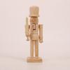 18CM Christmas Wooden Unfinished Nutcracker Figurine DIY Blank Unpainted Soldier Figure Festival Holiday Party Ornament Decoration