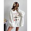 Western Style Fashion Print Casual Loose Round Neck Hoodie Loose Round Neck Neck Printed Top