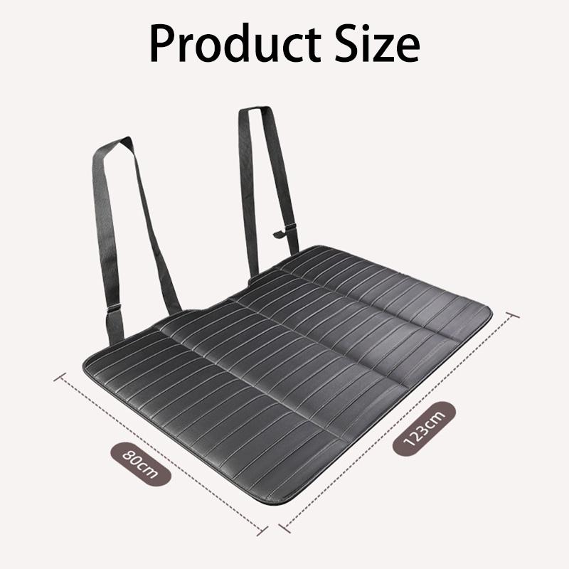 Car Travel Bed for Rear Seat Foldable Sleeping Pad for Car Traveling Wear-Resistant PU Travel Mattress for Suv Sedan