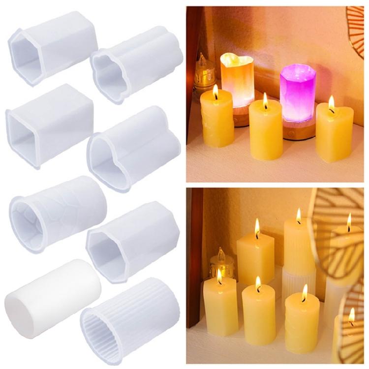 Silicones Candle Molds for Epoxy Resins Cylinder Silicones Candle Molds for Candle Soap Fondant Silicones Molds