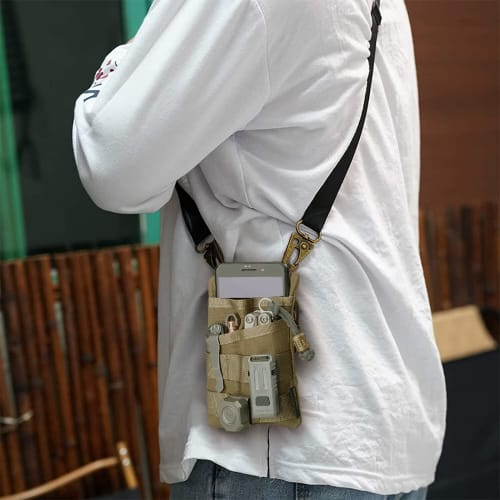 VIPERADE VE3 Pocket Organizer for Men, Nylon EDC Organizer with 4 Tool Storage EDC Pouches for Flashlights, Pocket Knives, Tactical Pens, and Notebook