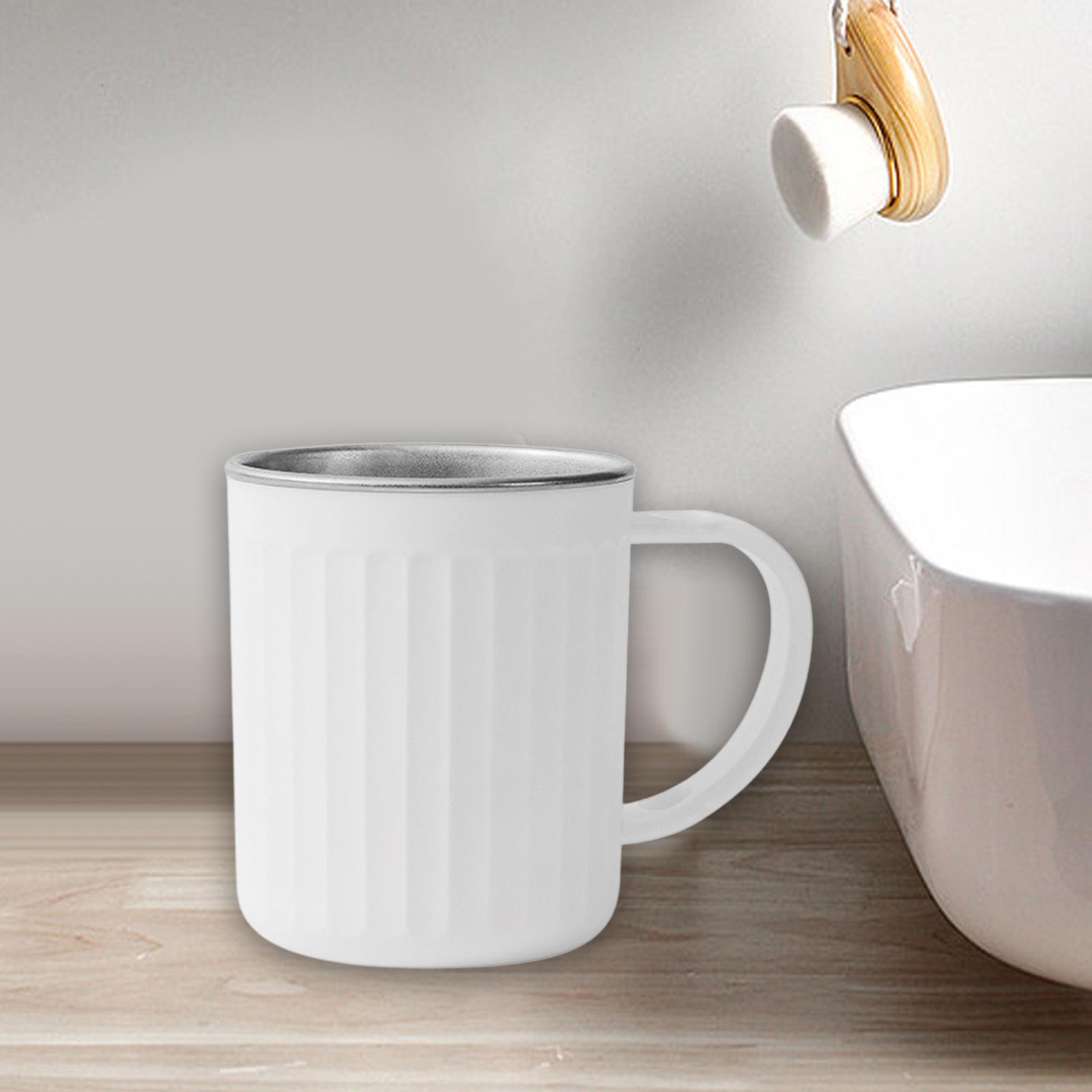 

Стаканчик для ополаскивателя полости рта, стаканчик для зубной щетки с ручкой, контейнер для зубной щетки 4,8x4 дюйма белый