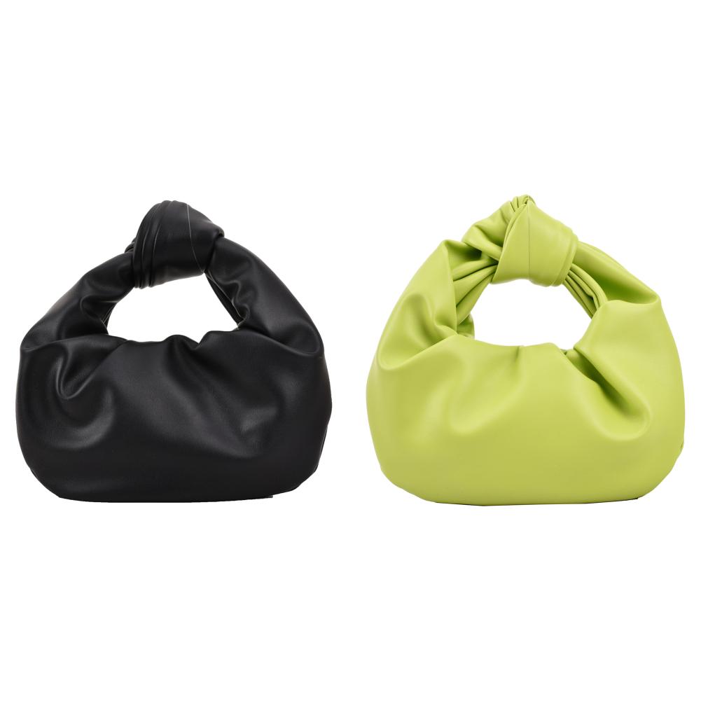 

CRGANGZY Damen-Handtasche mit Knoten, PU-Leder, Wolken-Handgelenktasche f Превзойти