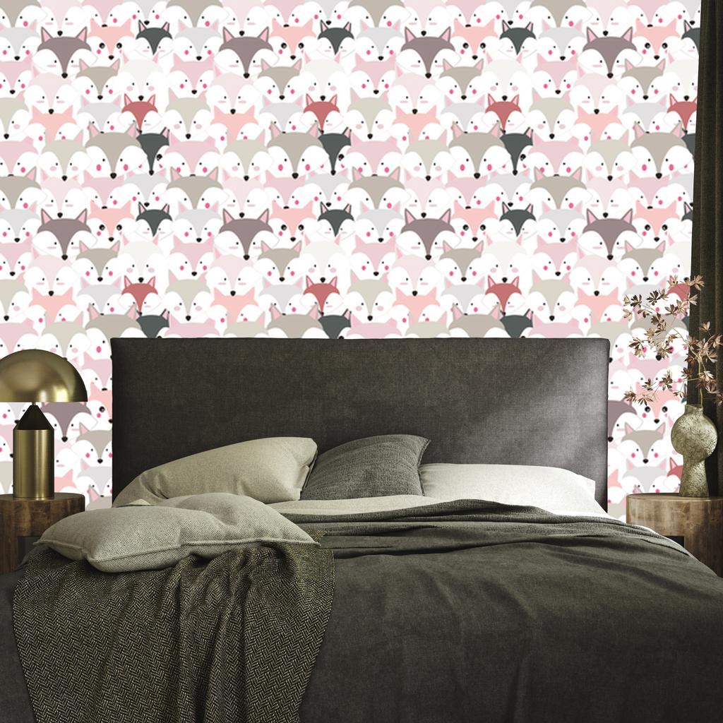 Colorful Foxes Wallpaper for Living Room and Bedroom 50x1000