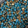 100 Stück 5 mm superkleine Knöpfe goldfarben Zinklegierung runde Schaftknöpfe DIY Handarbeit Puppenzubehör