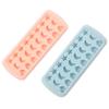 24 Cells Ice Cube Moulds Flexible Food Grade Silicone DIY Ice Tray Kitchen Novelty Ice Maker for Wine Cocktails 2 Colors