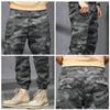 Hisokamoro Men's Camouflage Cargo Pants, Long Work Pants, Camouflage Tactical Pants, Army Style, Cotton, Slim Fit, Gray, BL0729-A656GRAY-29