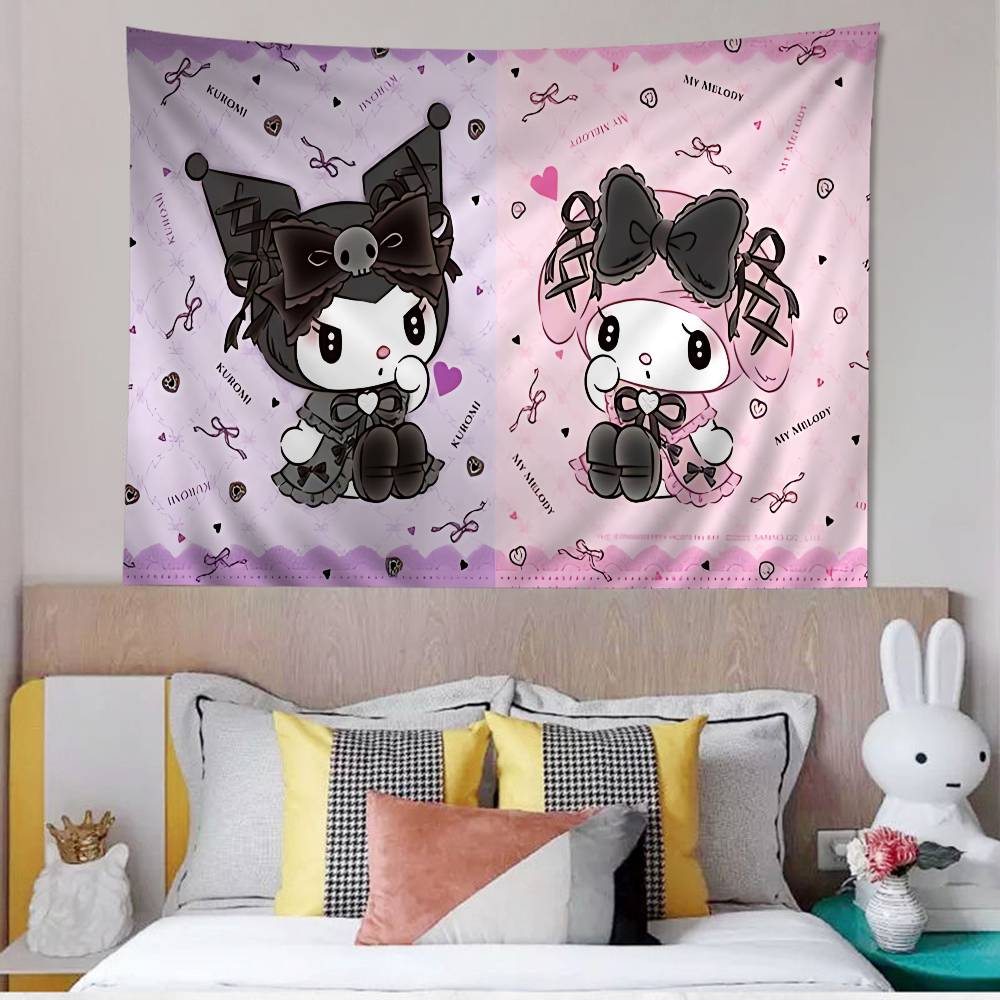 Cartoon KKuromis Anime Tapestry Hanging Tarot Hippie Wall Rugs Dorm Home Decor