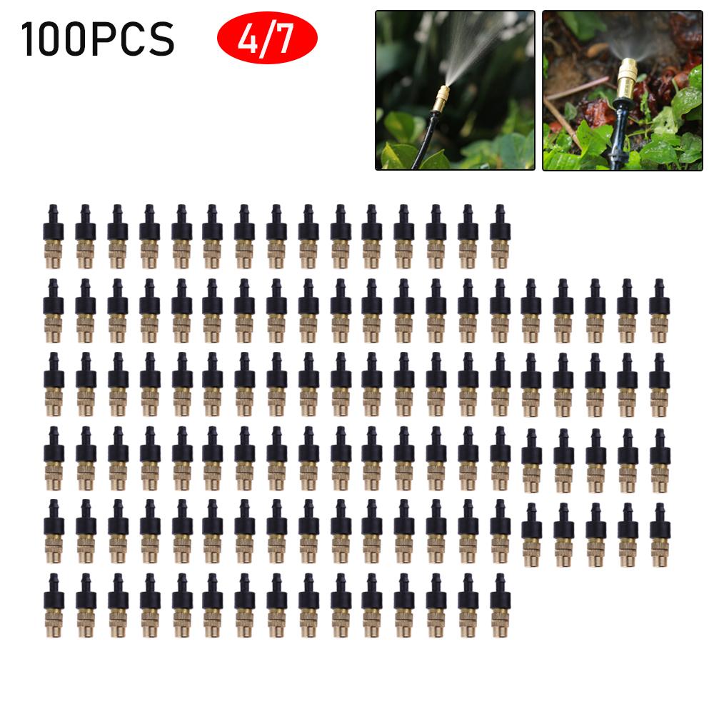 10-100pc 4/7 Dripper Drip Head Adjustable Brass Sprinkler Head Agricultural Misting Nozzles Garden Gardening Irrigation