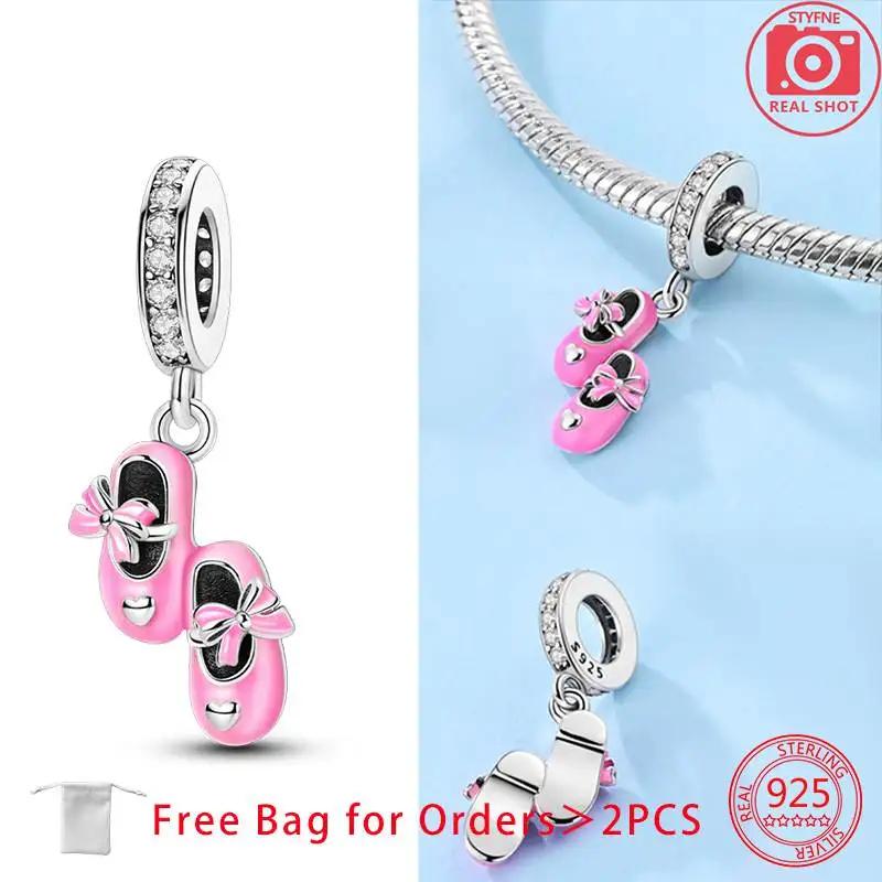 Original Shoes Series Charms Boots Flip-Flops Ballet Shoes Copper Beads Pendant Fit Women Diy Bracelet Making Jewelry Gifts