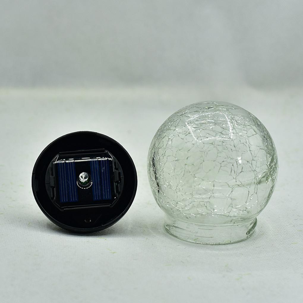 2025 New Garden Solar Lights Cracked Glass Ball Waterproof LED Lights For Outdoor Decor Decorations Pathway Patio Yard Lawn