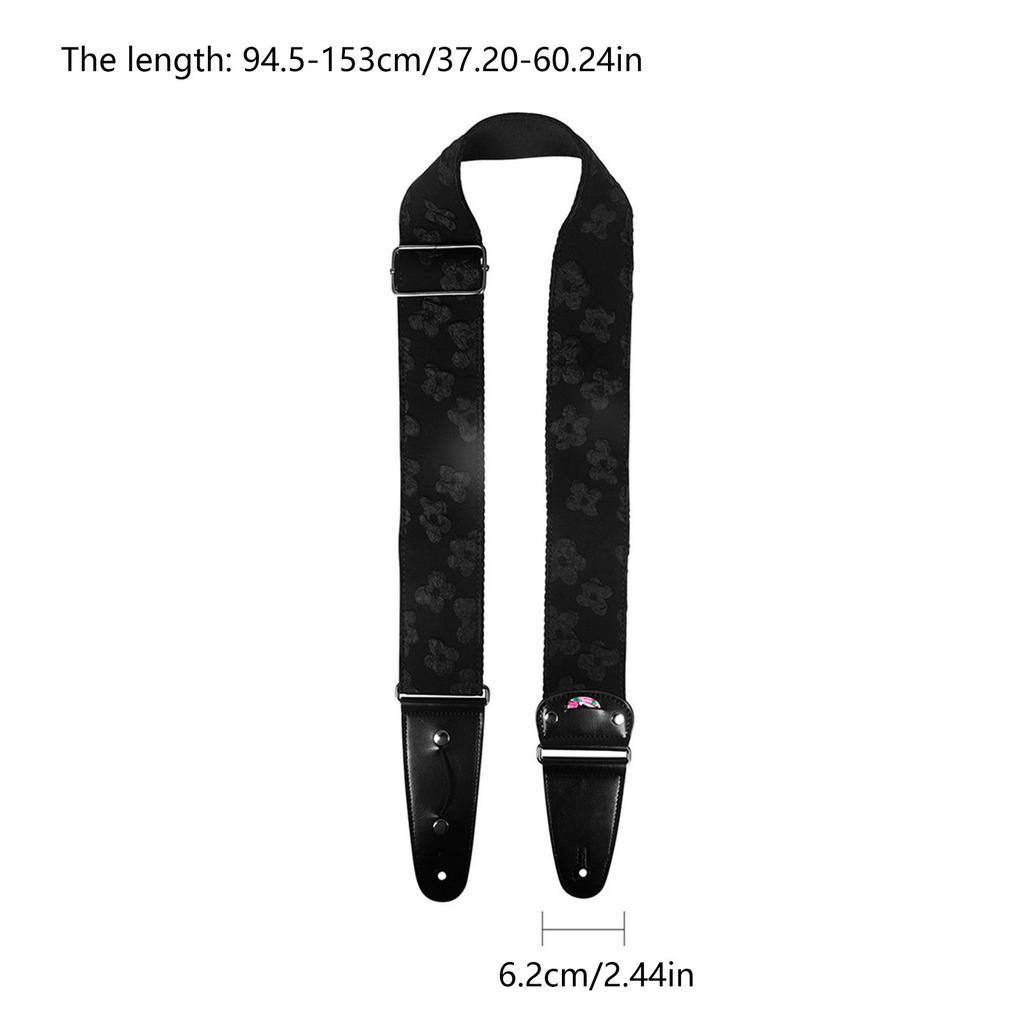 Universals Guitar Strap with Pick Pocket Adjustable Cotton Guitar Shoulder Strap Belt for Acoustics Electric Bass Guitar