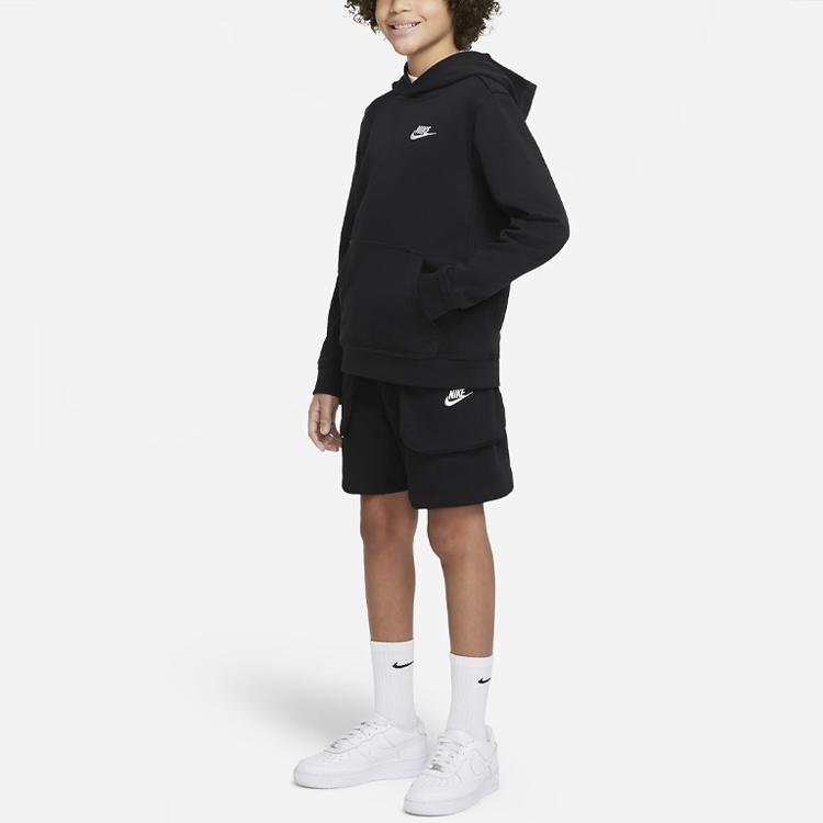 Nike Sportswear Solid Logo Drawstring Straight Leg Shorts Kids shorts Black DM8049-010