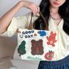 Canvas Tote Bag Cute Storage Bag Large Capacity Mini Handbags Portable Cartoon Print Lunch Bag