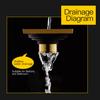 Shower Drains 10cm Square Brass Silver Bathroom Floor Drain Balcony Deodorant Bath Drain Strainer Cover Waste Grate WF-8107L