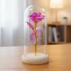 Gold foil rose immortal flower glass cover Valentine's Day gift Christmas Mother's Day creative LED night light