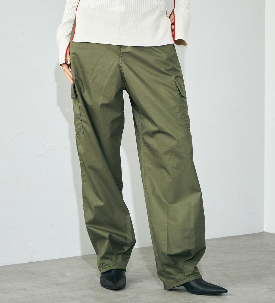 Dámské olivové kalhoty Lee Wide Cargo,