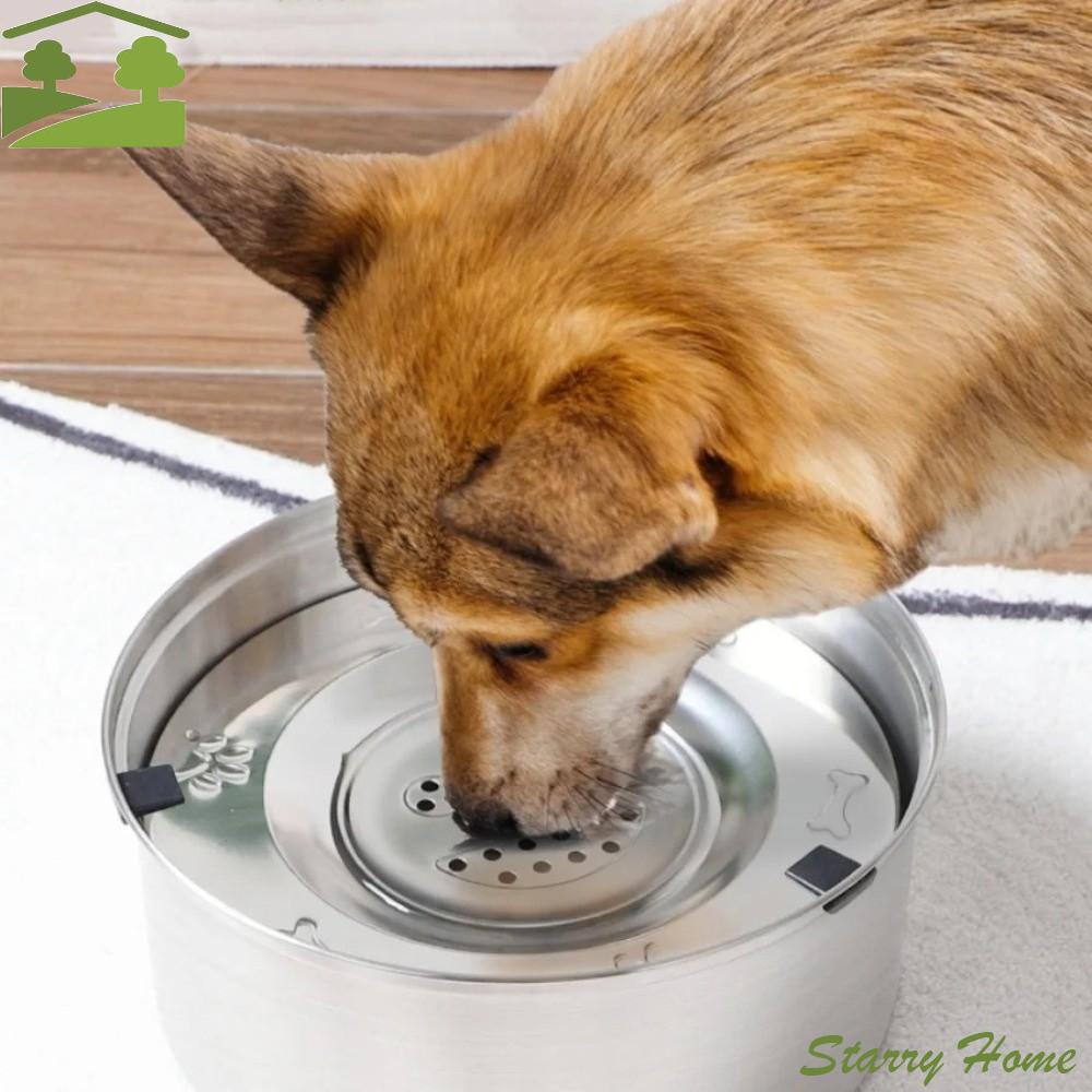 Stainless Steel Dog Water Bowl Anti-Spill Non-Slip Base Cat Floating Bowl Portable Anti-Splash Pet Water Feeder Pet Drinking