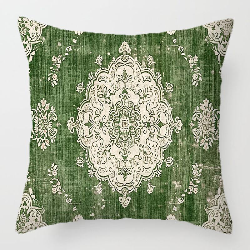 Home Decor Exquisite Ethnic Pattern Digital Printed Pattern Cushion Cover Suitable for Sofa Bedroom Car Pillow Cover