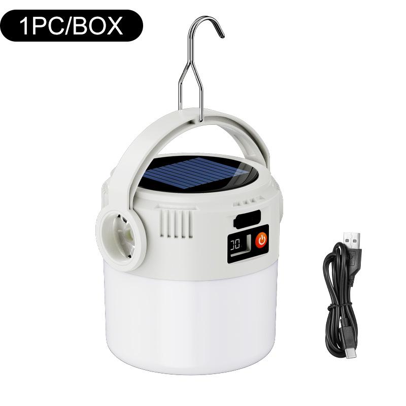 New Solar Powered Rechargeable Lithium Battery Tent Multi Functional Handheld Long Range Outdoor Retro Camping Light Atmosphere