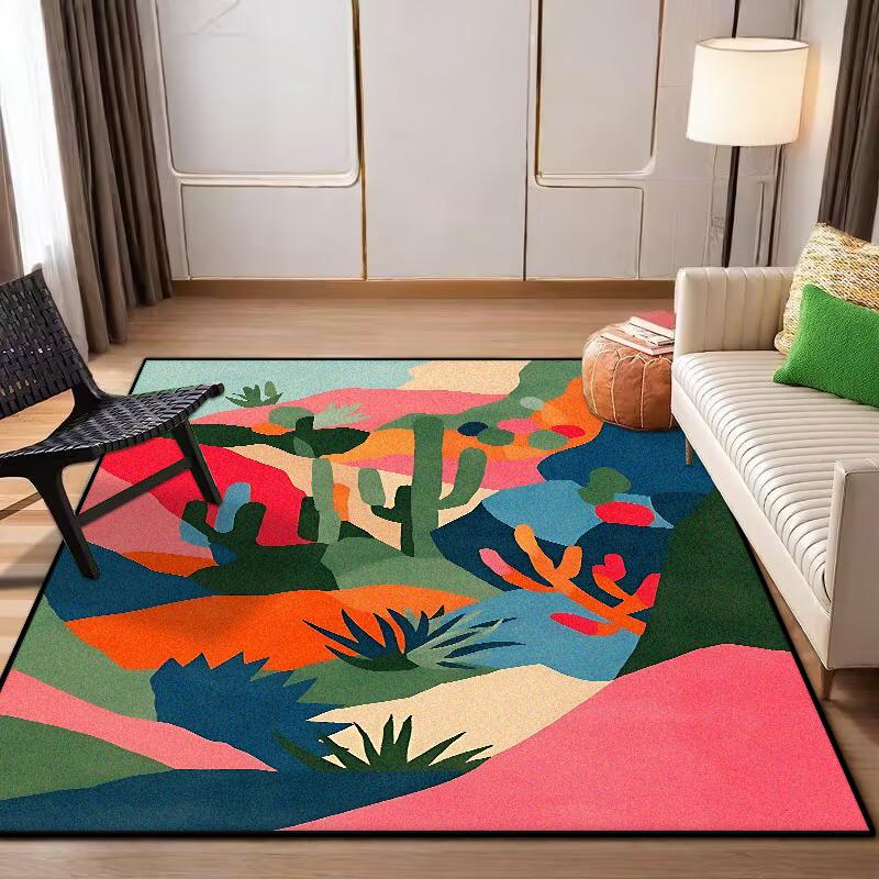 Nordic Abstract CARPET Customizable LIVE ROOM Luxury Home Decoration Bedroom Rugs Washable Antiskid Lounge Floor Mats Bedside