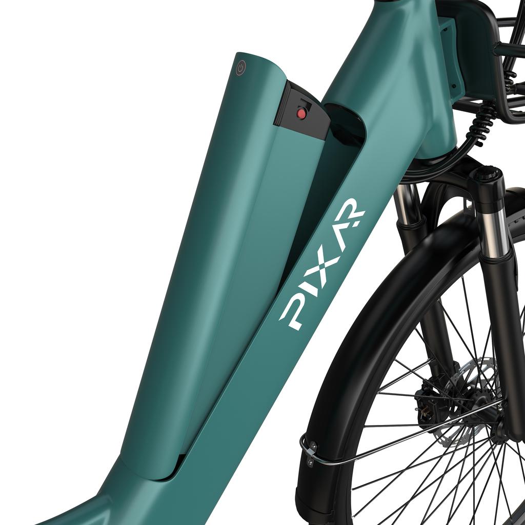 Pixar C1 PRO Is a High-performance Urban e-bike,250W High-speed Brushless motor,36V 18Ah Battery,27.5"tires,hydraulic Brakes,front Fork Suspension.