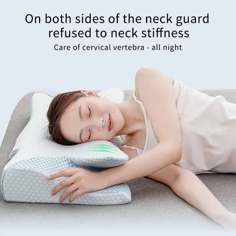 Ergonomic Memory Cotton Slow Rebound Cervical Protection Sleep Aid