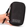 Gadget Pouch 1912cm Three-layer PC Accessory Storage Cable Holder Convenient Item Lightweight Waterproof Travel Business Trip (black)
