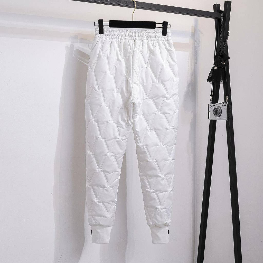 Women Winter Down Cotton Pants Women Thick Warm Harem Pants Female Elastic High Waist Casual Loose Trousers Pantalons S-4XL