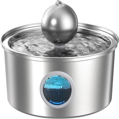 Distributeur d'eau pour animaux de compagnie en acier inoxydable de 3,2 L - Interface USB