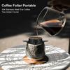 Filter Coffee Folding Portable Hand Brewed Coffee Filter Coffee Dripper Cone for Drip Coffee and Tea with Stainless Steel Holder